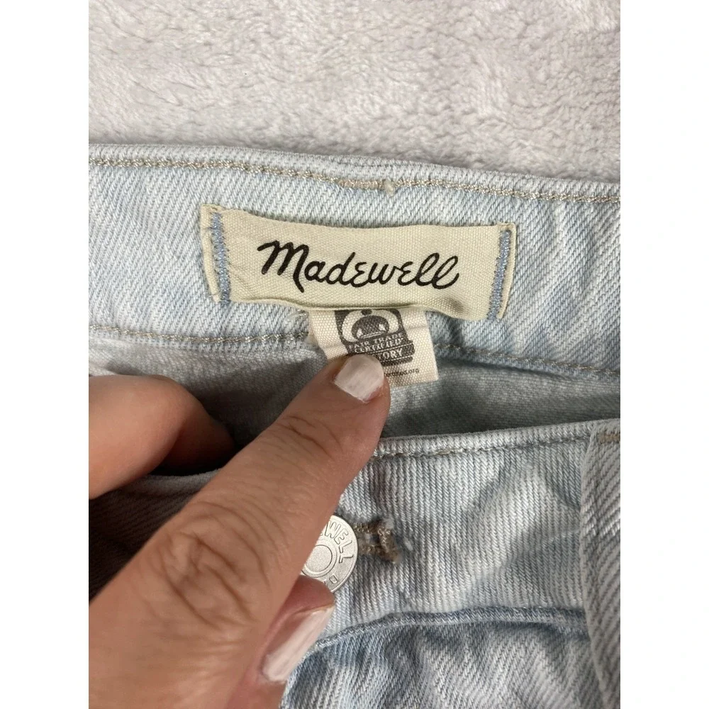 Madewell Jeans Women Sz 32T (33x31) Light Wash Textured Curvy Perfect Vintage